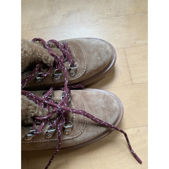 Rag & Bone "Quest" camel lace up suede ankle boot sz 36 NEW - Picture 4 of 9